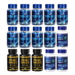 COMBO - VITALIDADE & EQUILÍBRIO (9 THERA MEN + 3 FENO GREGO VMS POWER + 3 5 MAGNESIO VMS POWER)
