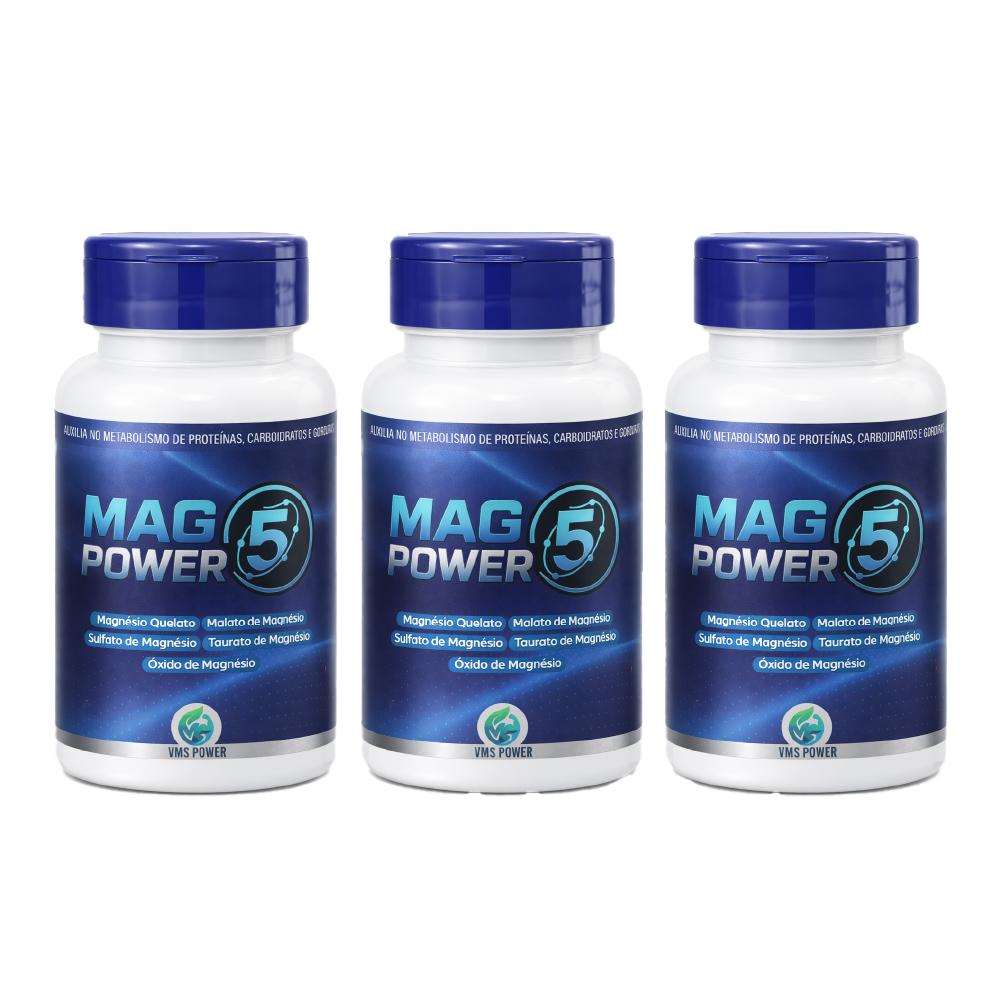 5 MAGNESIO VMS POWER - KIT 3 ITENS