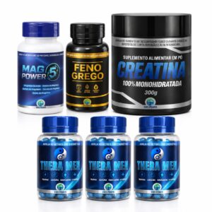 COMBO - CREATINA (1 CREATINA VMS POWER + 3 THERAMEN + 1 FENO GREGO VMS POWER + 1 5 MAGNESIO VMS POWER)